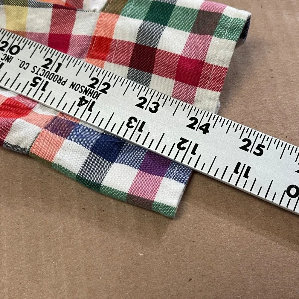Cremieux Classics 38 Men's Medium Multi Colored Checked Oxford Button Up Brights